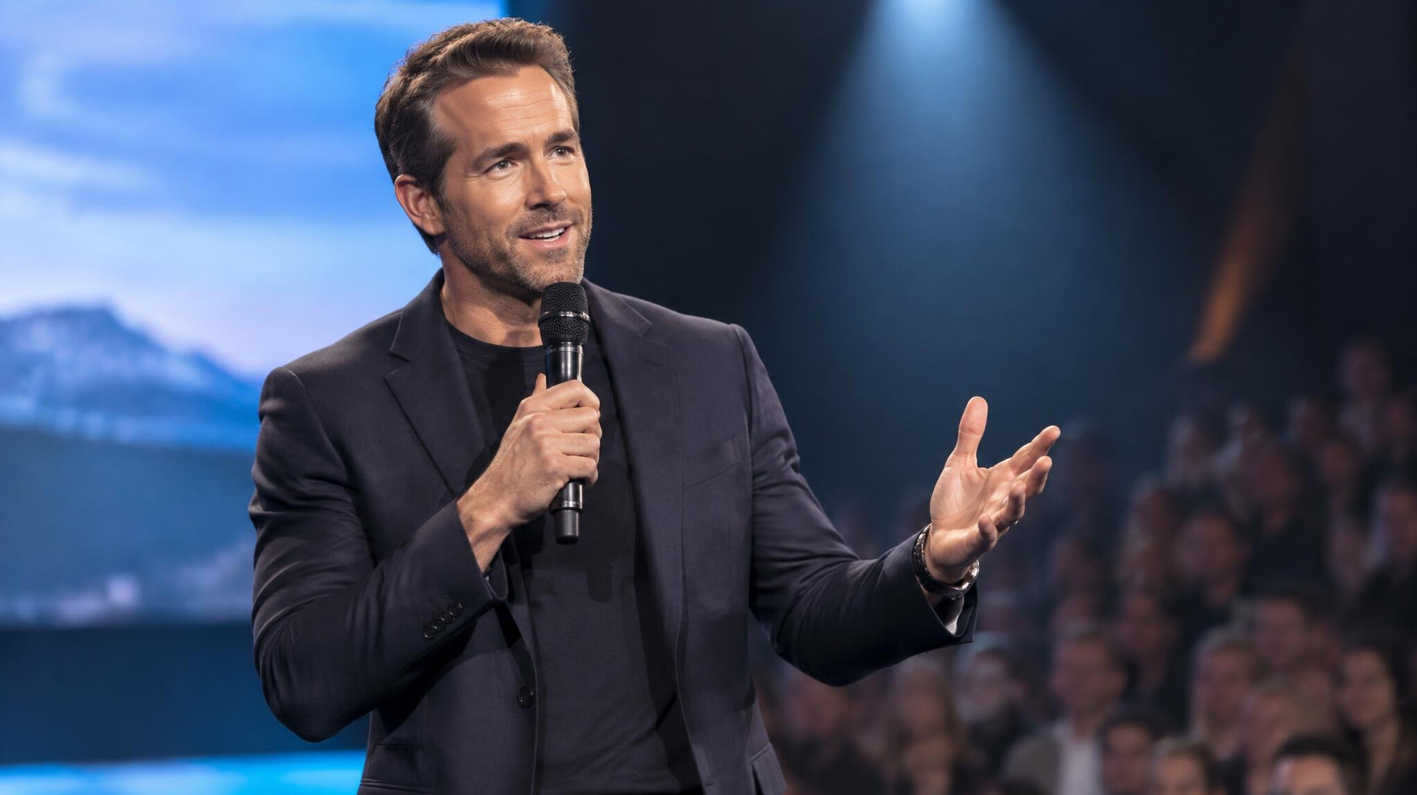 celebrity giving motivational speech