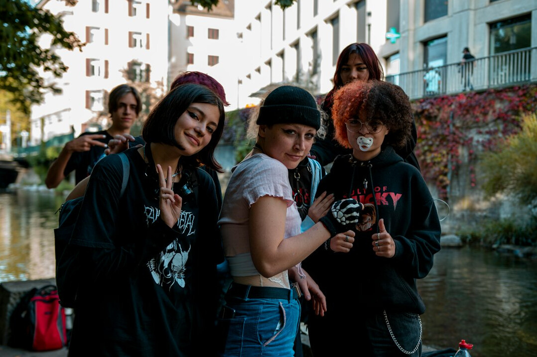 diverse group of teenagers