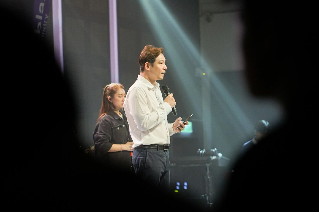 group discussion on stage